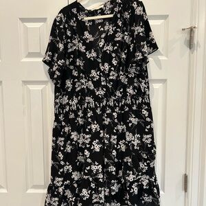 Michael Kors Black and White Floral Dress